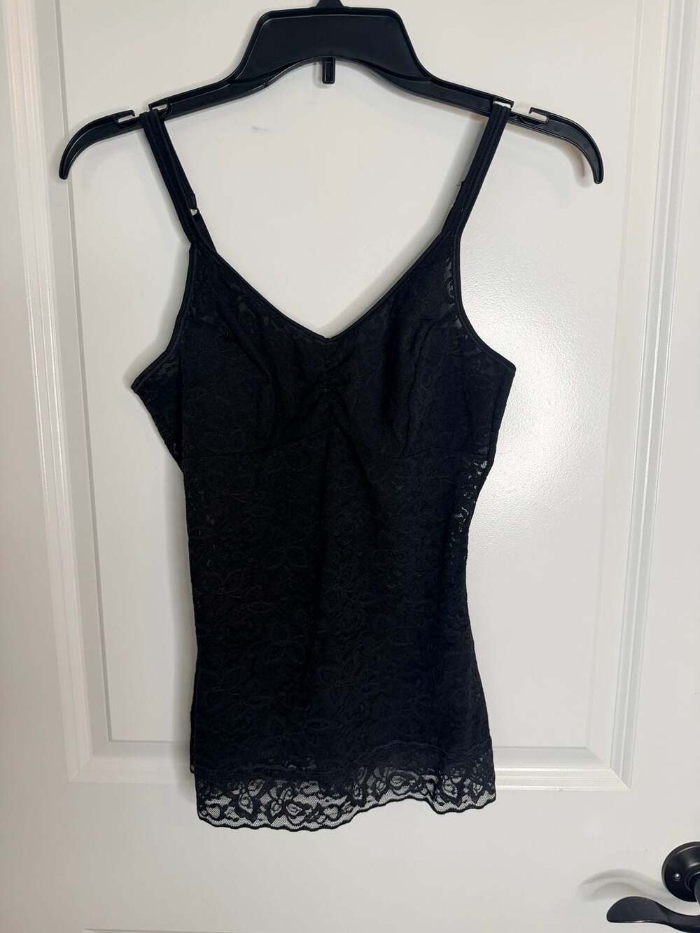 Bali Black Lace Cami Tank Top Medium
